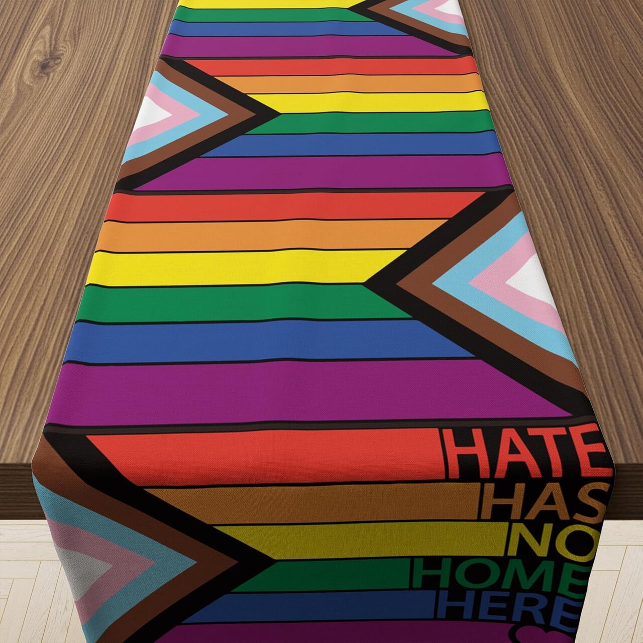 Pride Decorations - Rainbow Table Runner | Pride Accessories for Gay Pride Month - LGBT Pride Party Favors Supplies Decor for Outdoor Outside Rainbow Birthday Party Gifts